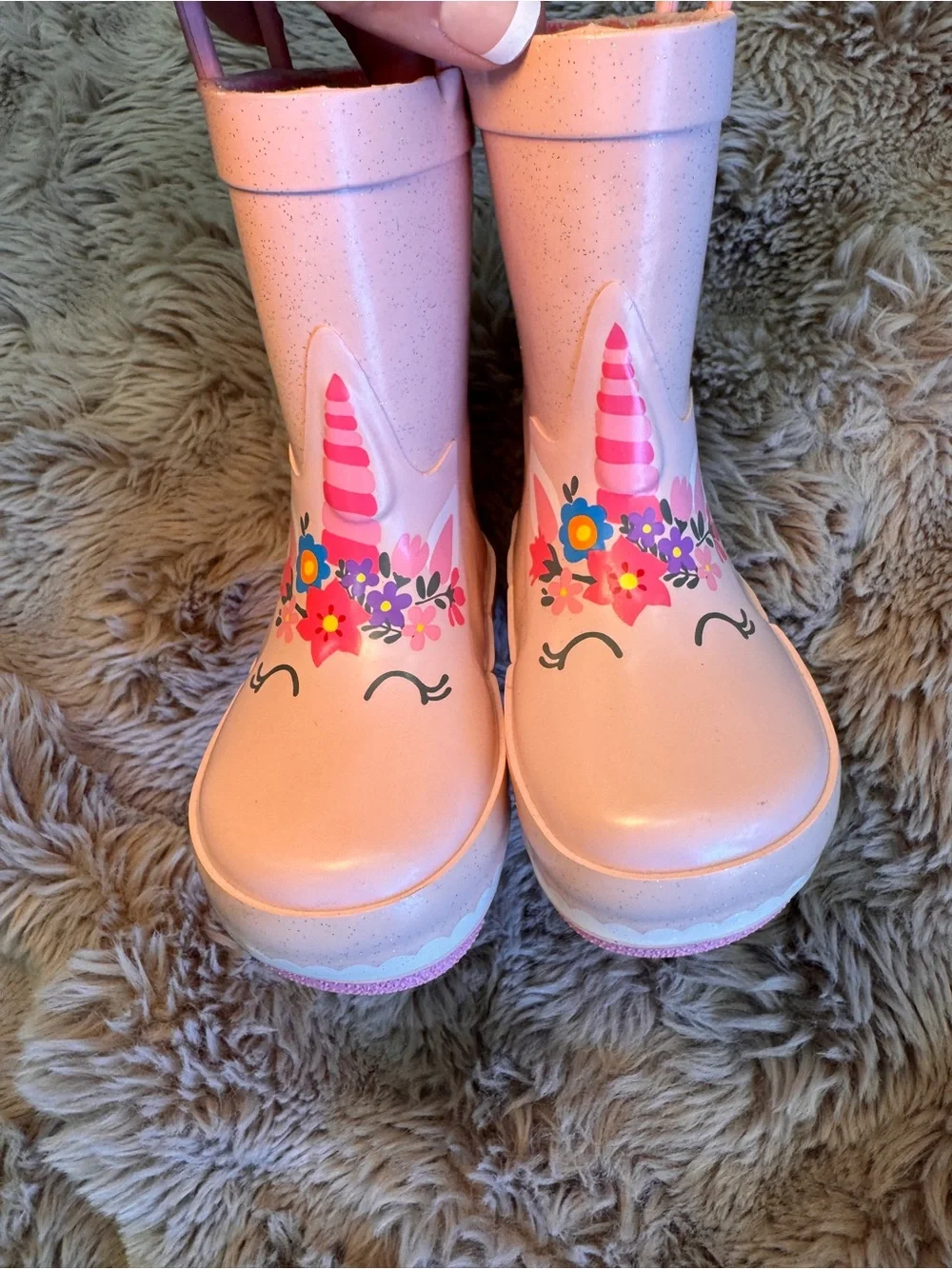 Pink Unicorn Rain Boots NWOT